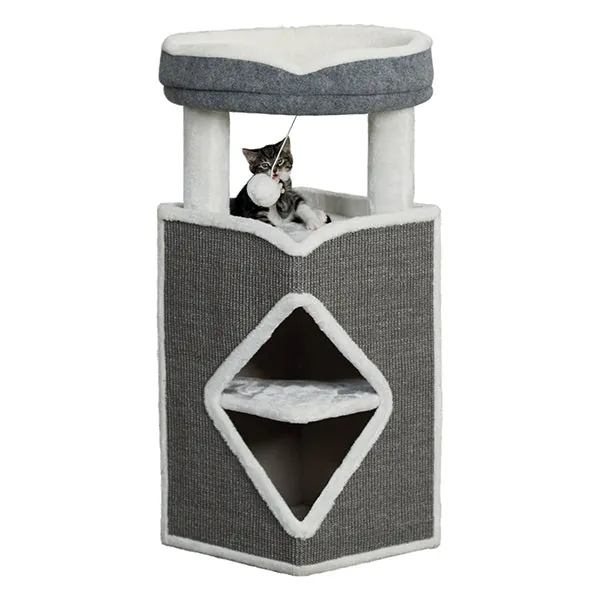 Trixie Cat Tower Arma – mit Plüsch und Sisalkratzflächen