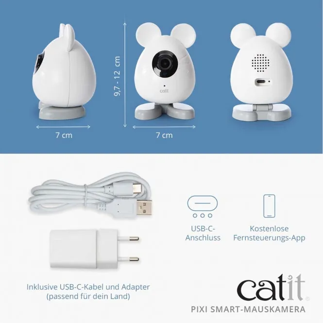 Catit PIXI Smart-Mauskamera - für Katzen, mit Nachtsicht