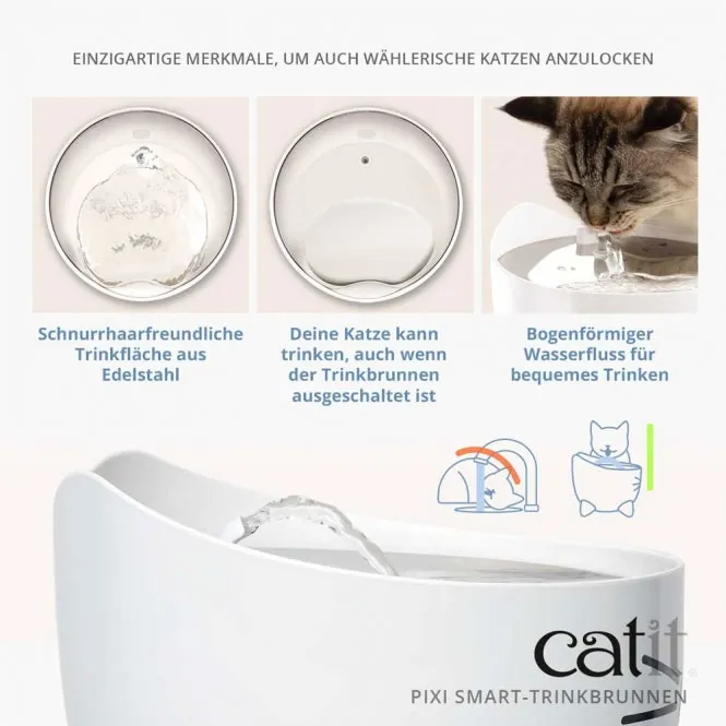 Catit PIXI Smart-Trinkbrunnen - 2 Liter mit UVC-Sterilisation