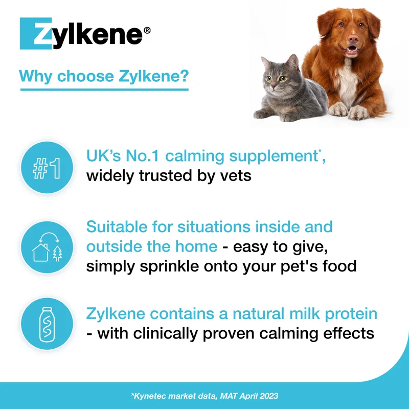 Vetoquinol Zylkene Supplement for Medium Dogs 225mg 20 Capsules