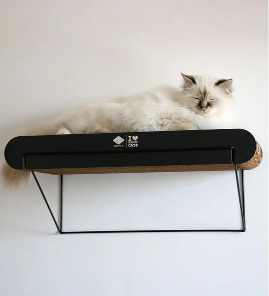 D&D Home I Love Happy Cats David Cardboard Wall Mountable Cat Shelf