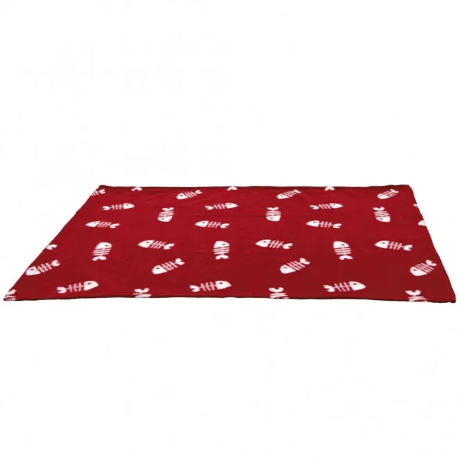 Trixie Fleecedecke Beany - bordeaux, 100 x 70 cm – für Allergiker geeignet