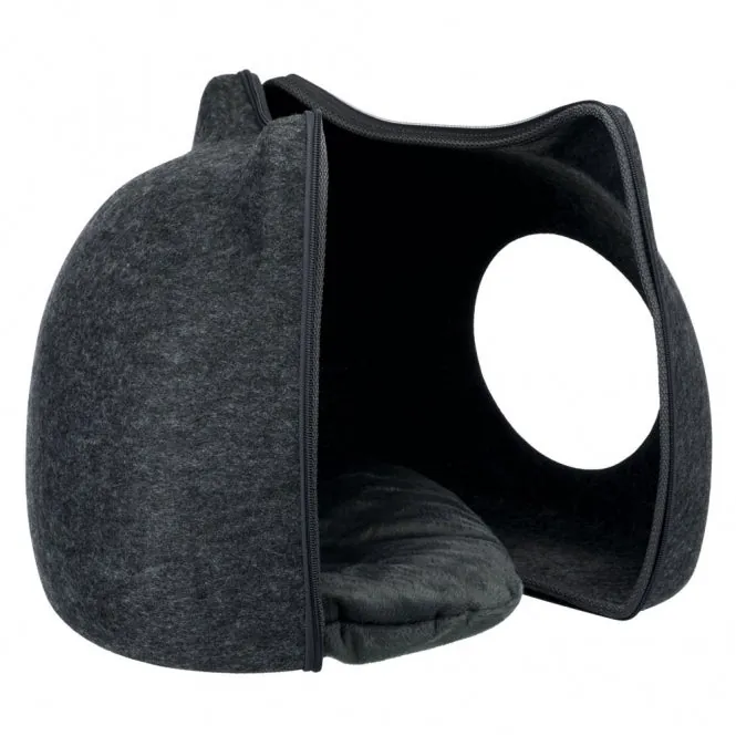 Trixie Kuschelhöhle Cat - 38 x 35 x 37 cm – isolierend und schmutzabweisend