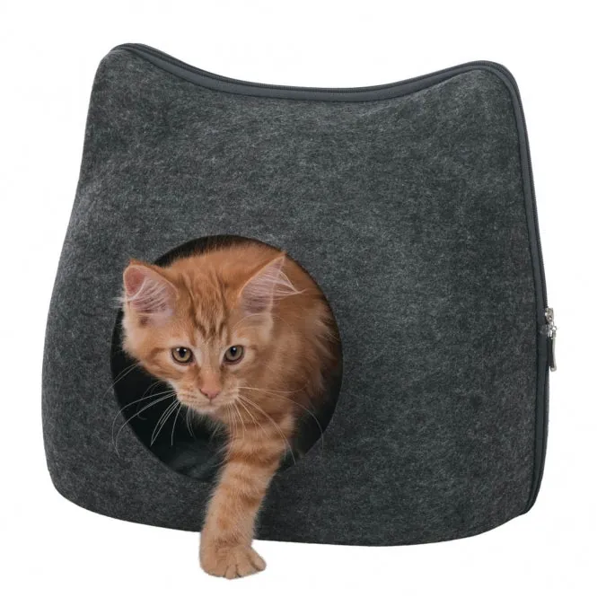 Trixie Kuschelhöhle Cat - 38 x 35 x 37 cm – isolierend und schmutzabweisend