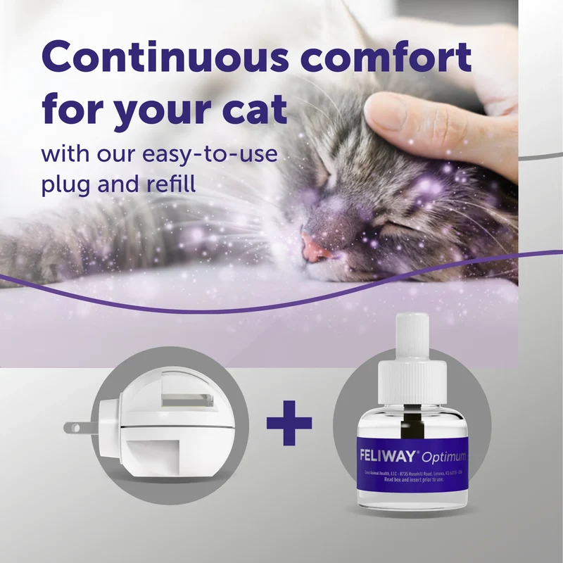 Feliway Optimum Calming Diffuser + Refill for Cats 48ml