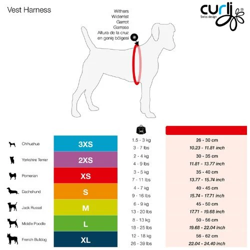 Curli Vest Harness Merino with Curli Clasp for Dogs