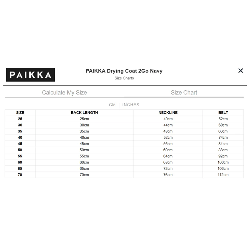 PAIKKA Drying Coat 2Go for Dogs