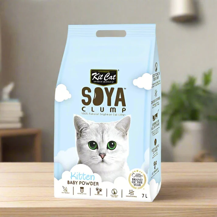 Kit Cat Soya Clump Soybean Kitten Litter - Baby Powder 7L