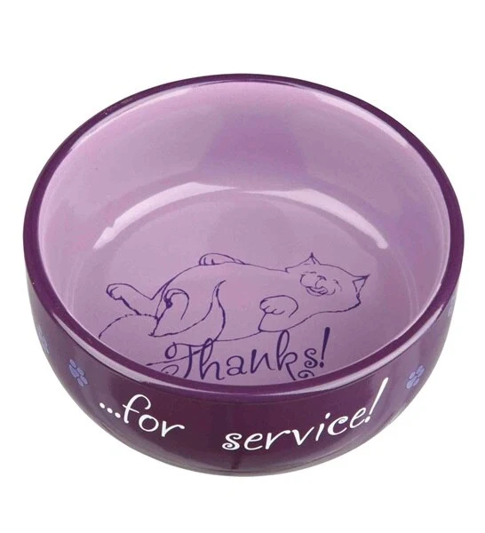 Trixie Thanks for Service Ceramic Bowl for Cats