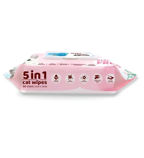 Kit Cat 5in1 Baby Powder Scented Cat Wipes 80pcs