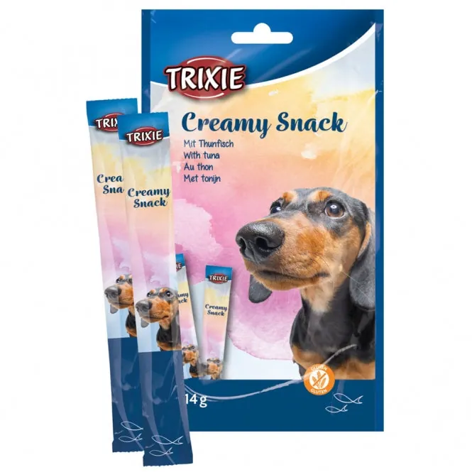 Trixie Creamy Snacks mit Thunfisch – Flüssigsnack, 5 x 14g