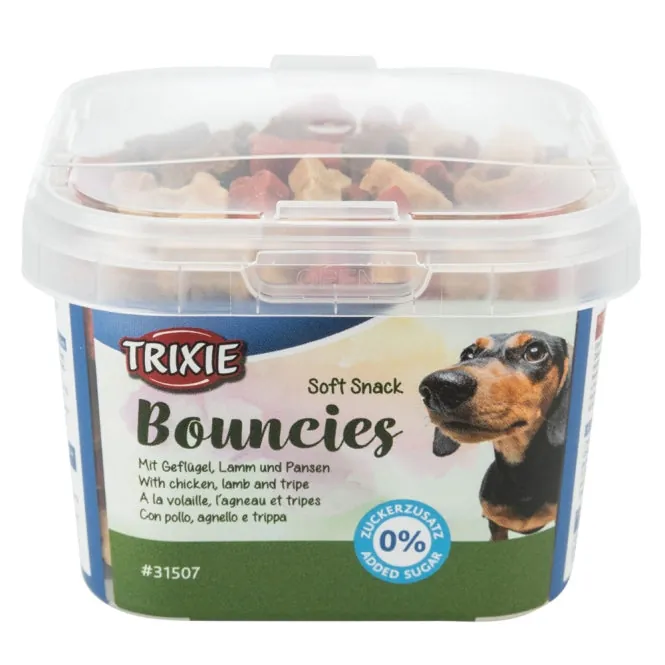 Trixie Soft Snack Bouncies Geflügel, Lamm und Pansen - 140g – Zuckerfrei