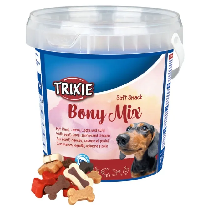 Trixie Soft Snack Bony Mix 500g Eimer – ohne Zuckerzusatz