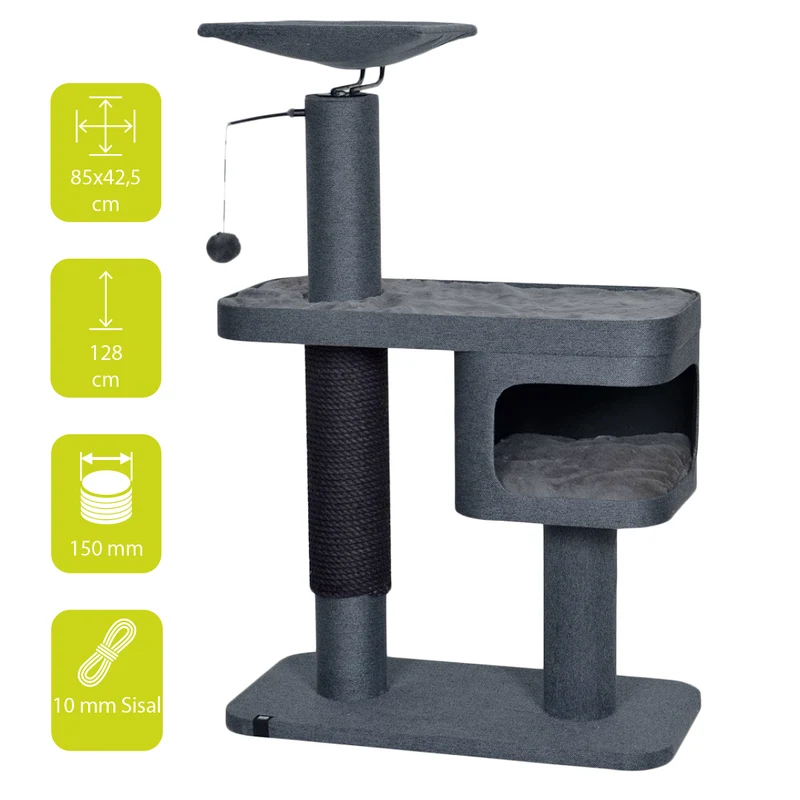 ebi Cat Scratching Tree Furniture Katla Anthracite 128cm