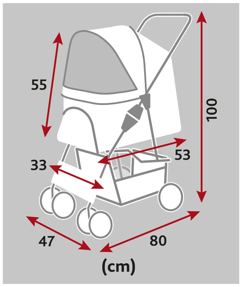 Trixie Buggy Stroller for Dogs & Cats 47x100x80cm