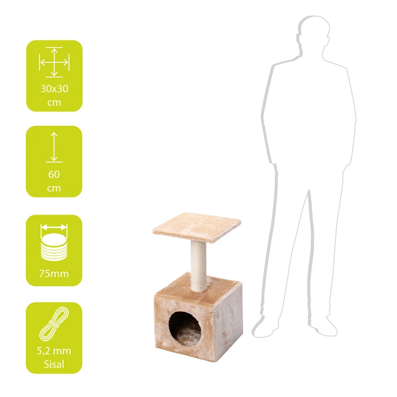 ebi Classic Cat Tree Abey & Scratch Post 60cm