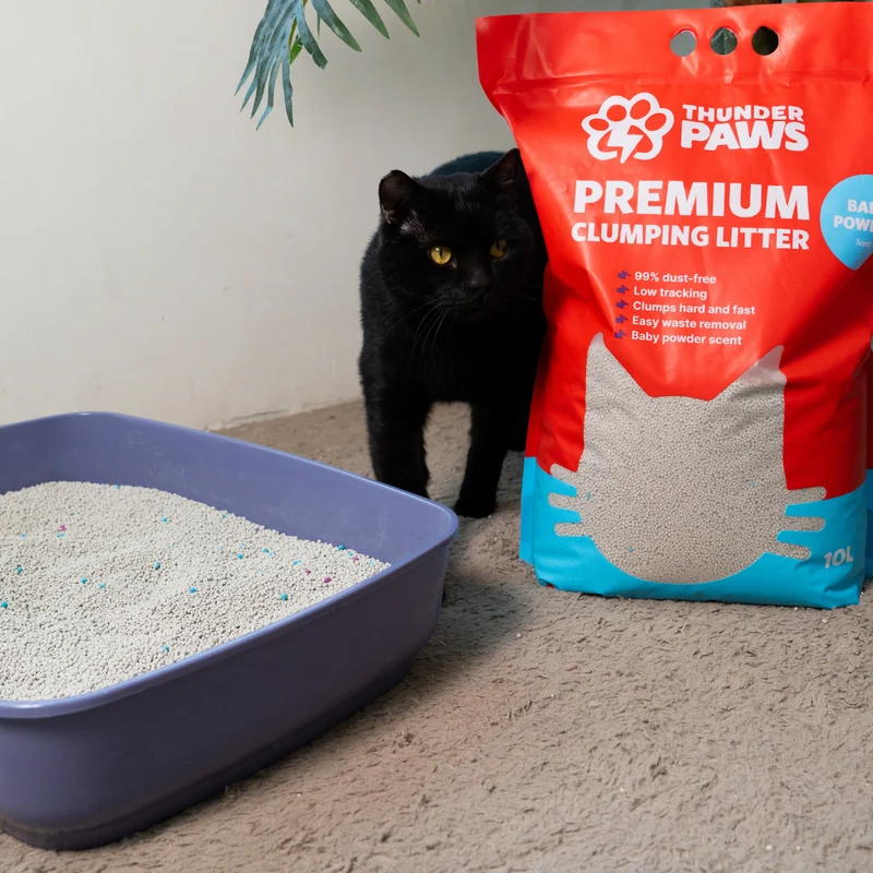 Thunder Paws Premium Hard Clumping Clay Cat Litter