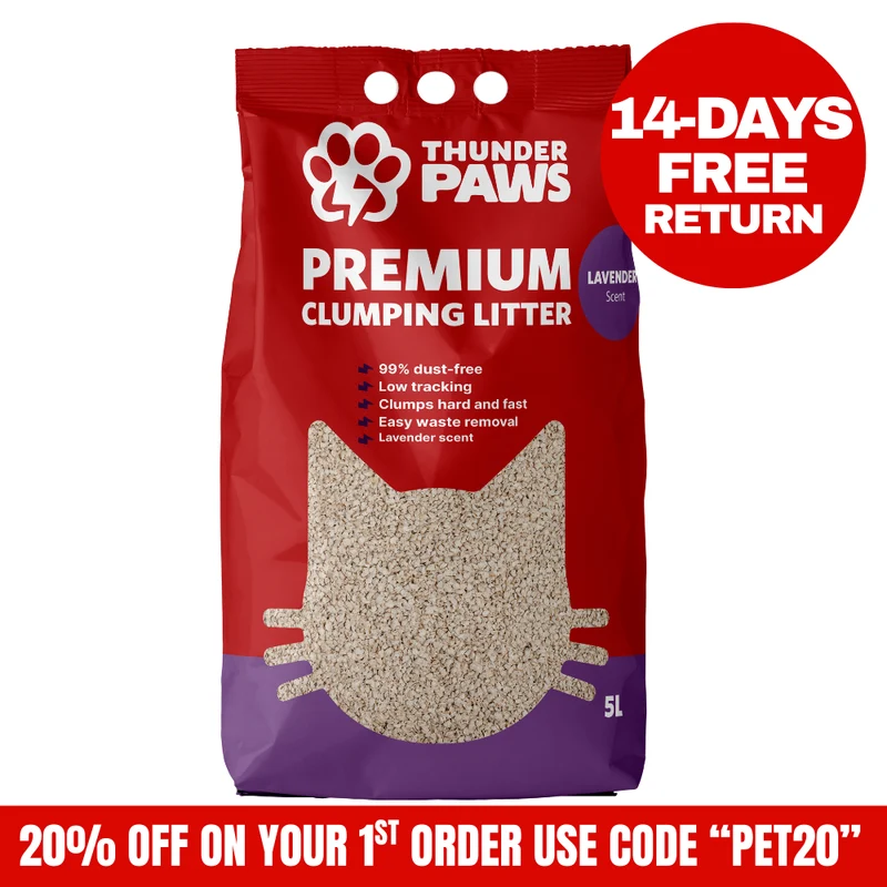 Thunder Paws Premium Hard Clumping Clay Cat Litter