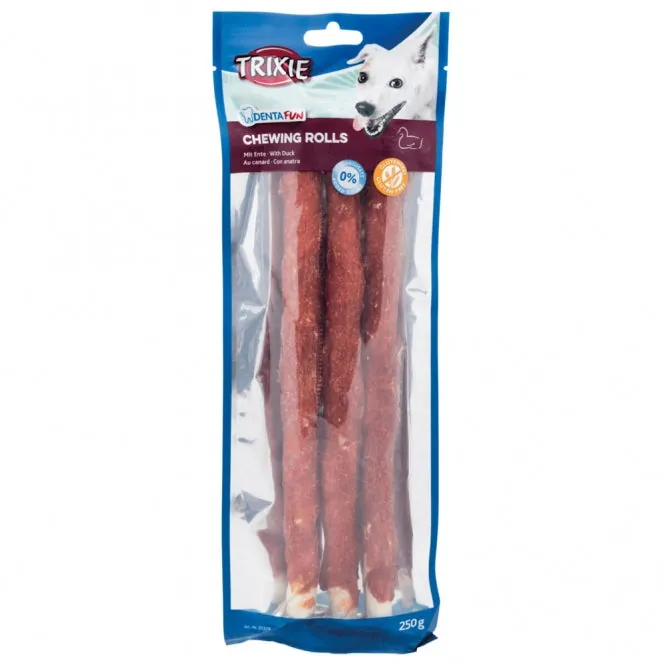 Trixie Denta Fun Duck Chewing Rolls - 28 cm, 3 Stück