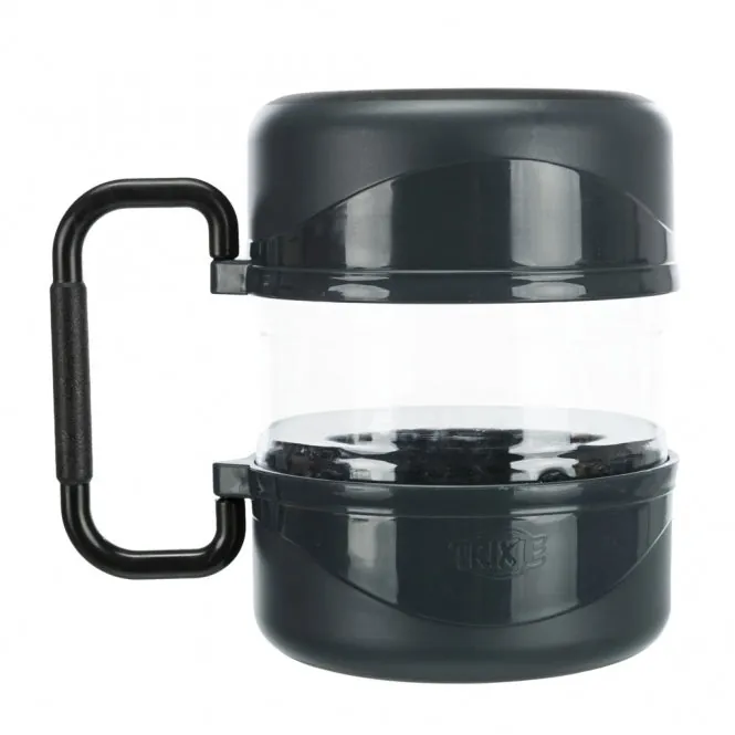 Trixie Reise-Set aus 2 Näpfen und Futterbehälter – 0,75 l