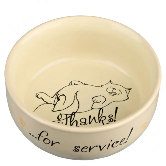 Trixie Keramiknapf Thanks for service! – 0,3 l