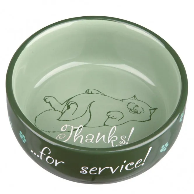 Trixie Keramiknapf Thanks for service! – 0,3 l