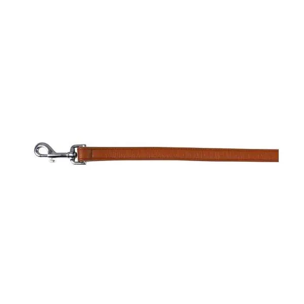 Trixie Büffelleder-Leine Bovini - Terrakotta, 14 mm/100 cm - wasserresistent