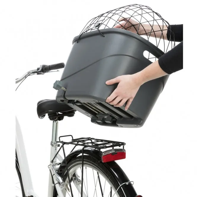 Trixie Fahrradkorb für Gepäckträger - mit Gitter und Klapperschutz
