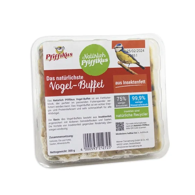 Natürlich Pfiffikus Vogel-Buffet Insektenfett – energiereich & schmackhaft