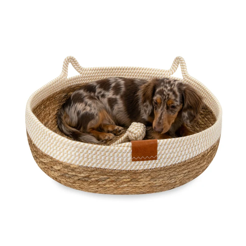 CARINIO TAIL – handgewebtes Katzenbett aus Wassergras & Baumwolle