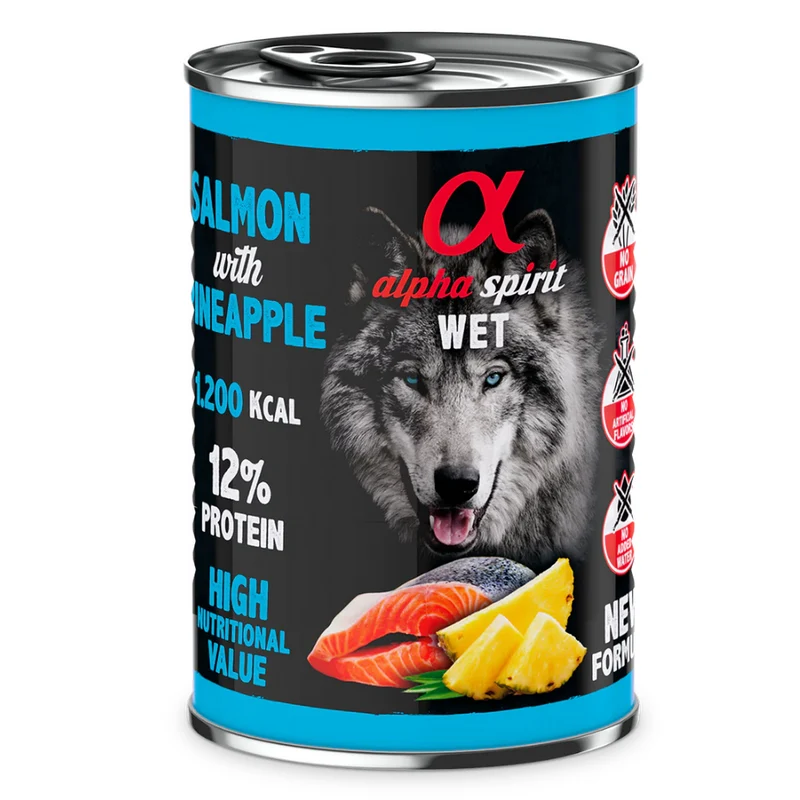 Alpha Spirit Salmon With Pineapple Adult Wet Dog Food 400G