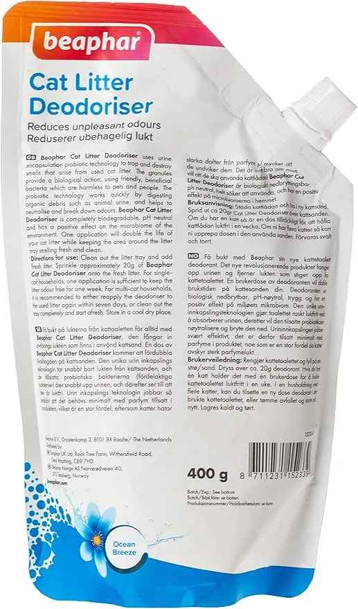 Beaphar Cat Litter Deodorizer - Odour Killer 400g