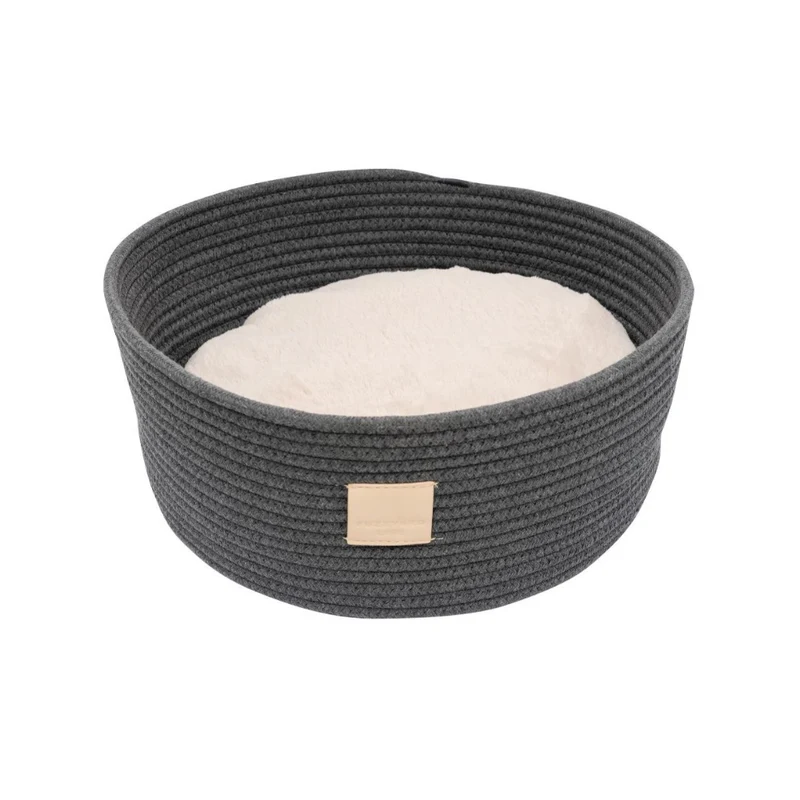 Katzenbett HAMPER Baumwollkorb Schiefergrau