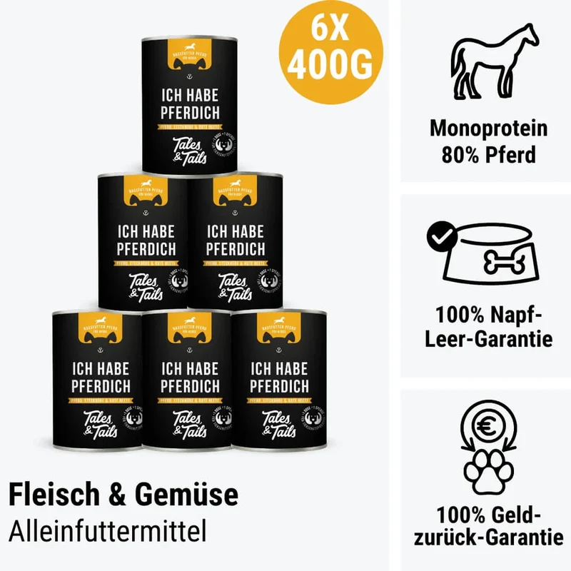 Tales & Tails Ich habe PFERDich – Nassfutter Pferd für Hunde