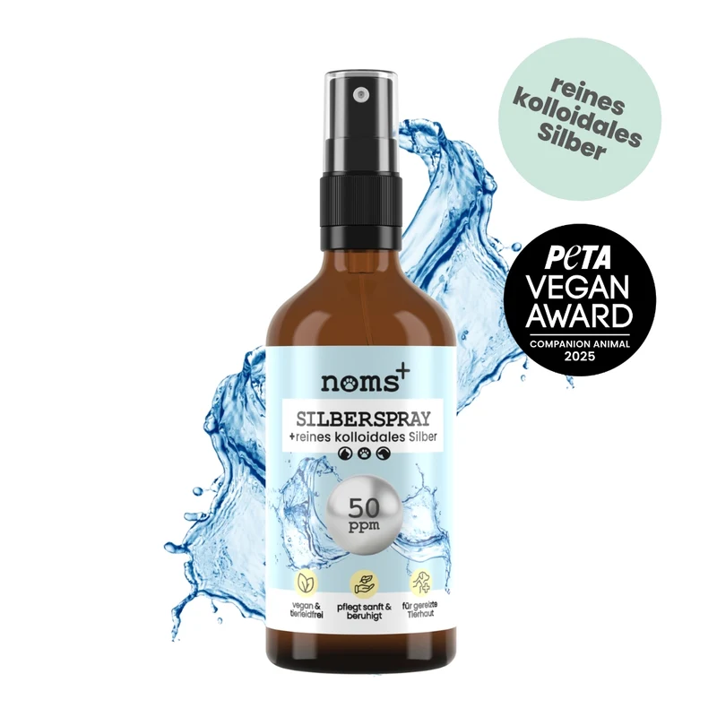 noms+ Silberspray für Hunde & Katzen 50 ppm – kolloidales Silber zur sanften Hautpflege 🐾🌿