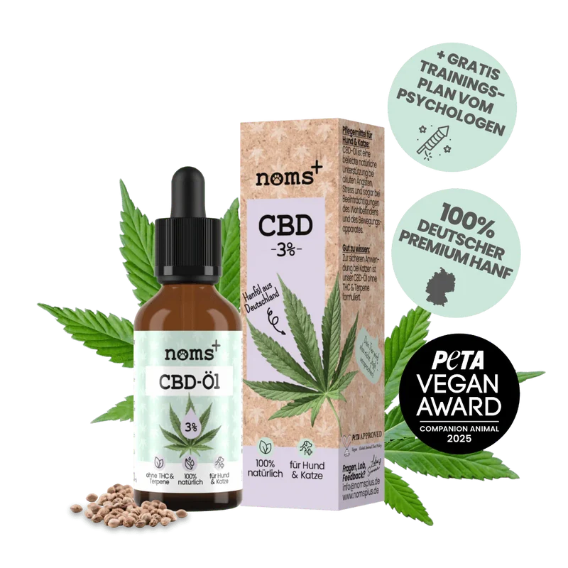 Premium Hanfsamenöl Tropfen für Katzen und kleine Hunde 10ml
