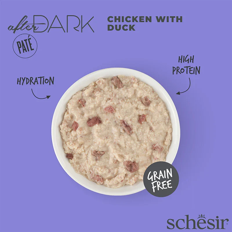 Schesir After Dark Complete Chicken With Duck Wet Cat Food In Pate 80G