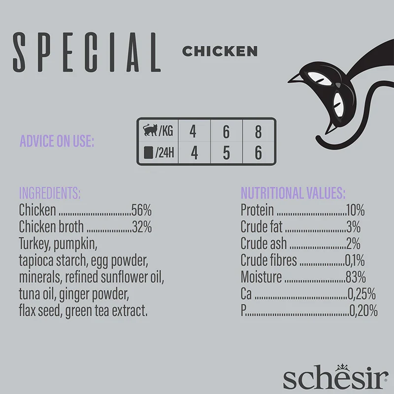 Schesir Special Mousse Light With Chicken Adult Wet Cat Food 70G