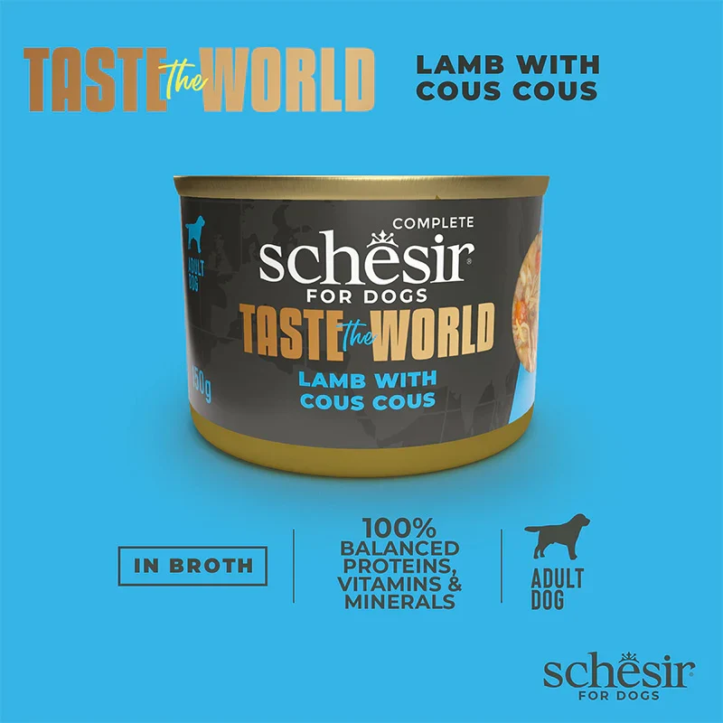 Schesir Taste The World Wholefood Lamb With Cous Cous In Broth Adult Wet Dog Food 150G