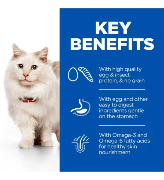 Hill's Science Plan Hypoallergenic No Grain Egg & Insect Protein Adult Dry Cat Food 1.5KG