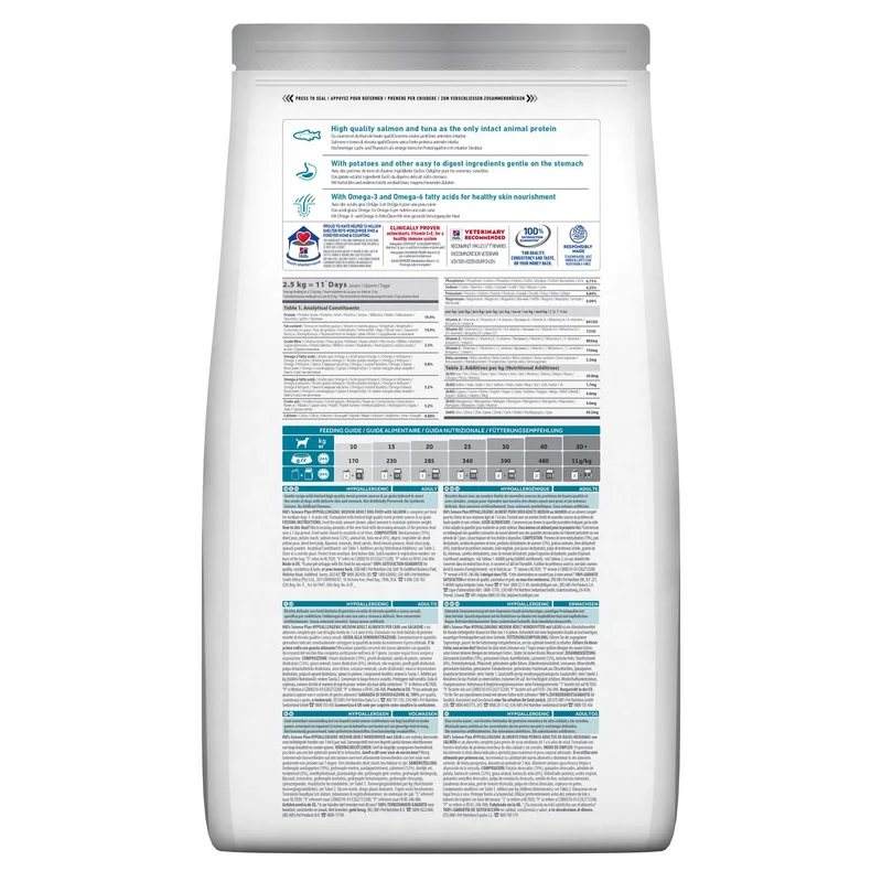 Hill's Science Plan Hypoallergenic With Salmon Medium Breed Adult Dry Dog Food