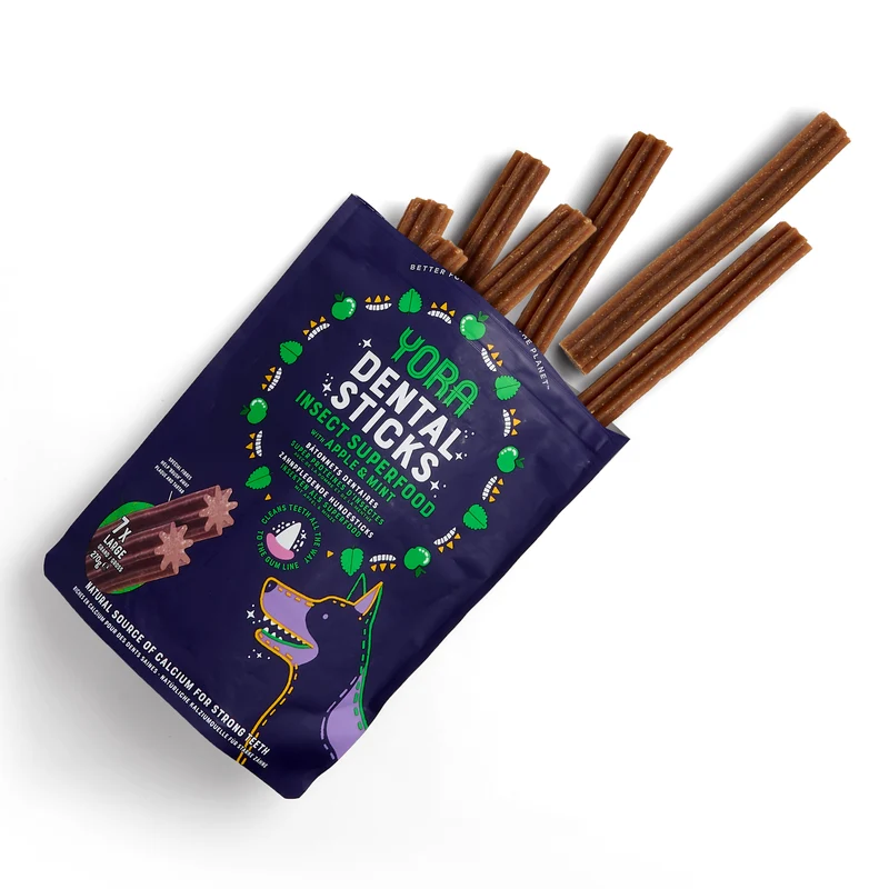 Yora Pet Foods Large Dental Sticks Apple & Mint Dog Treat 270g