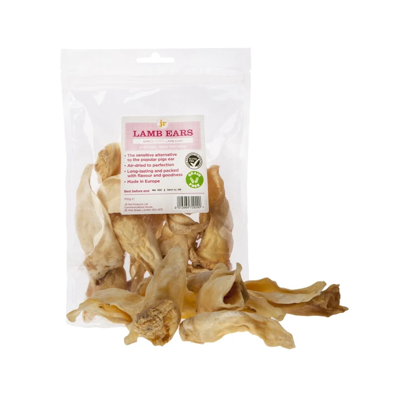 Jr Pet Products Lamb Ears Dog Treats 100G