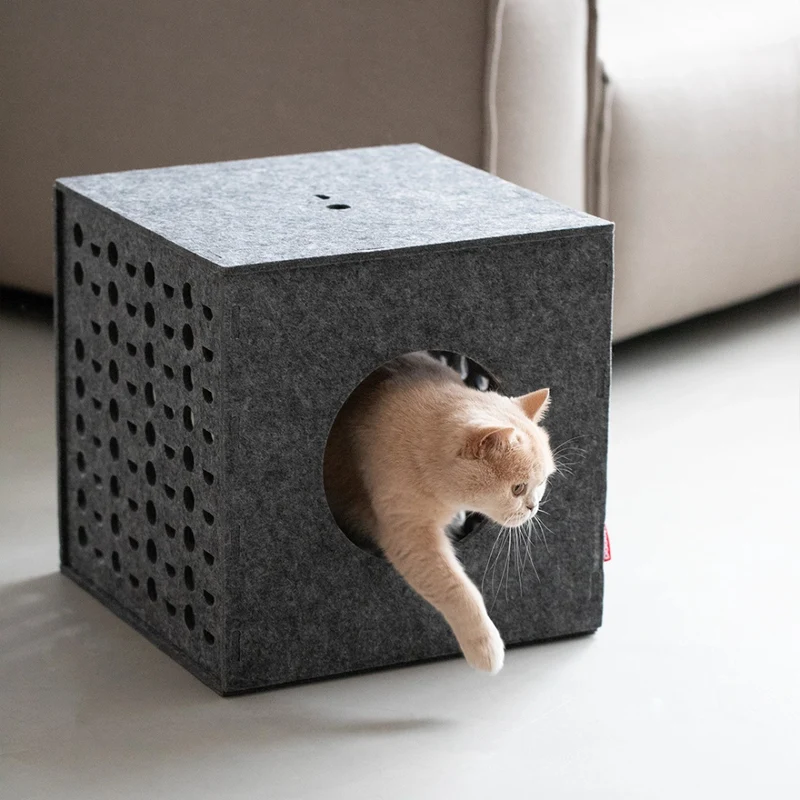 Katzenmöbel Spielwürfel CUBE Grau