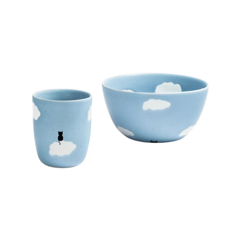2er-Set Tasse & Schale CLOUD MEOW