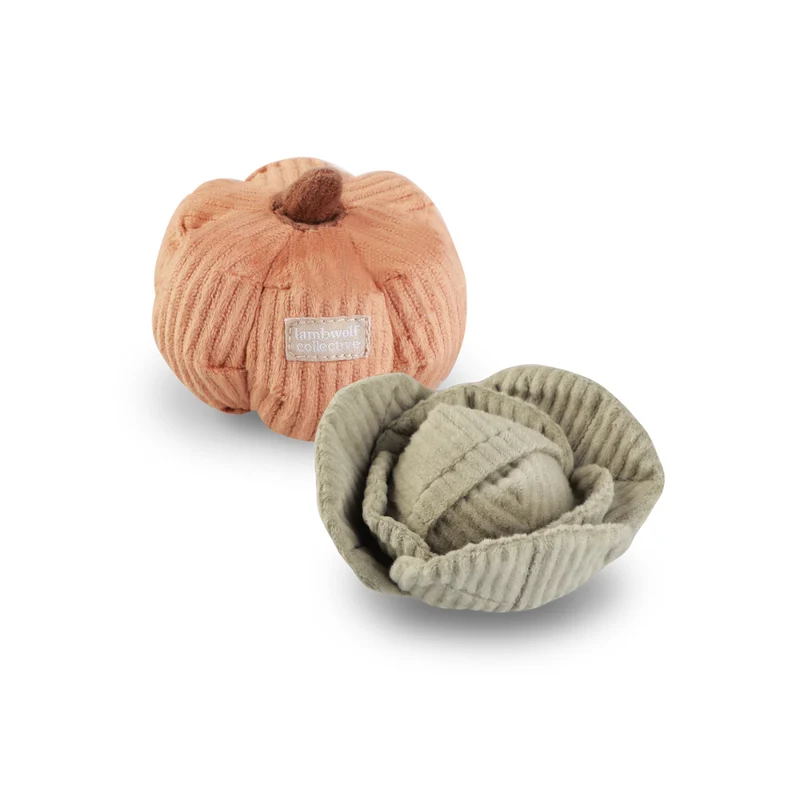 Katzenspielzeug KITTY VEGGIE Set Kürbis + Kohl
