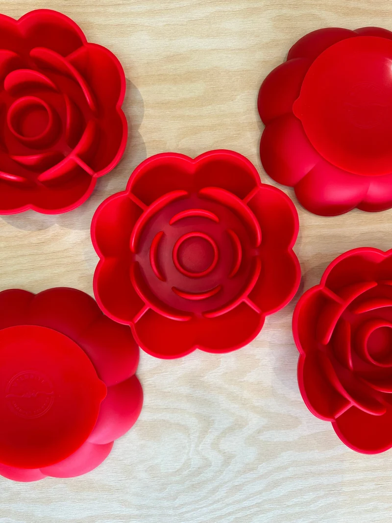 Wildbite Flower Anti-Schling Bowl Rot für Hunde & Katzen