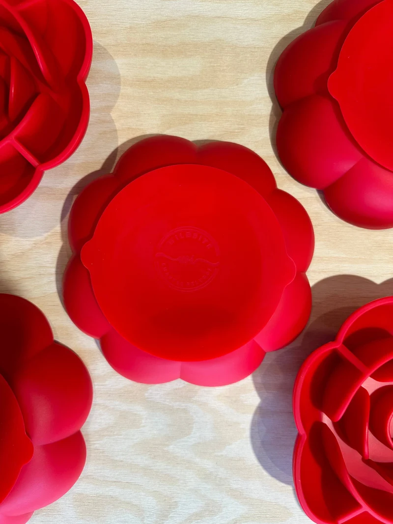 Wildbite Flower Anti-Schling Bowl Rot für Hunde & Katzen