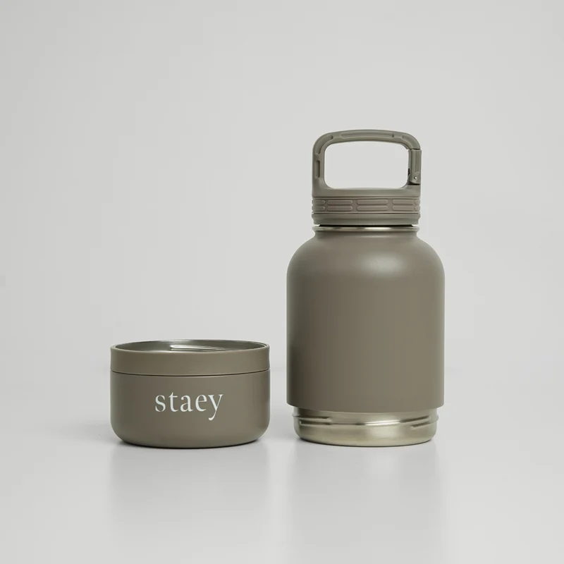 Staey Noona 2-in-1 Flasche mit Schüssel | Edelstahl