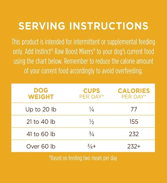 Instinct Raw Boost Mixers Mobility Support Freeze Dried Dog Food Topper 5.5OZ